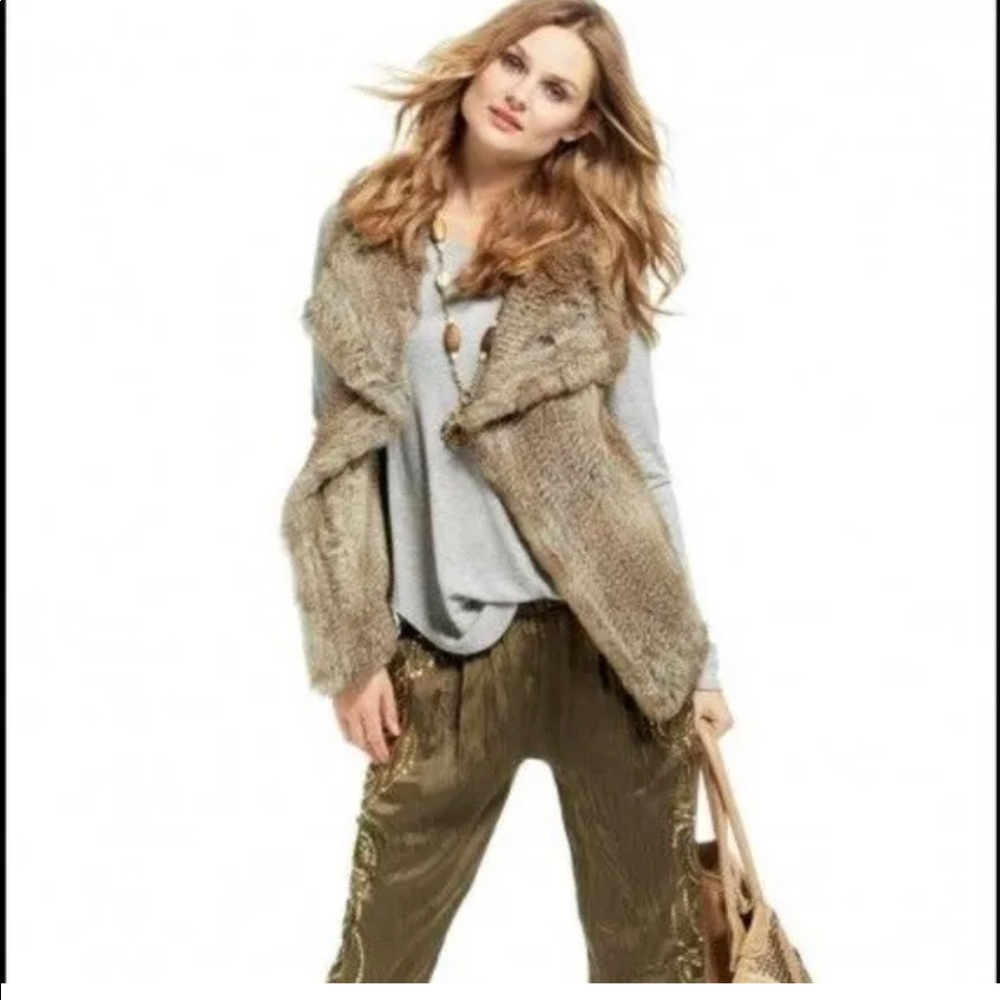 Calypso St. Barth 100% rabbit fur vest